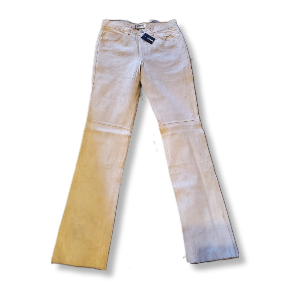 Guess Leather Clay Boot Cut Flare Pants